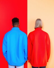 Poster - Chromatic Contrast Gen Z Minimalist Fashion Exploring Identity, Diversity, and Visual Symmetry in Contemporary Urban Styling