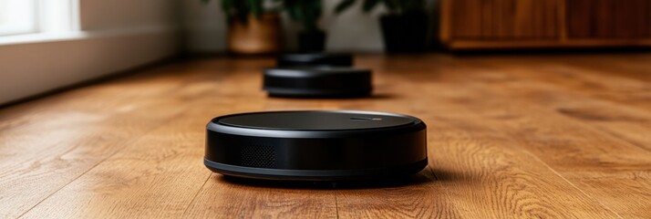 Aufkleber - smart home revolution multi-surface robotic vacuum fleet transforming urban living spaces with ai-dr