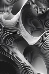 Fototapete - Futuristic architectural design with flowing lines and parametric elements