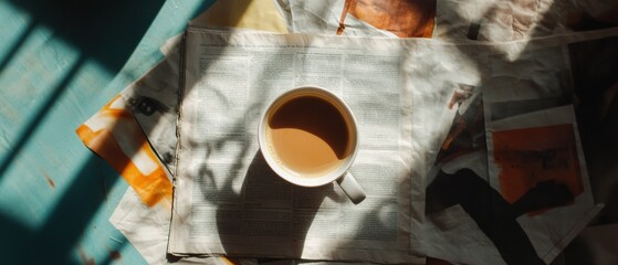 Poster - Minimalist Morning Ritual Soft-Light Journalism and Coffee Narrative - Authentic Lifestyle Content for Digital Professionals and Work-Life Balance Enthusiasts