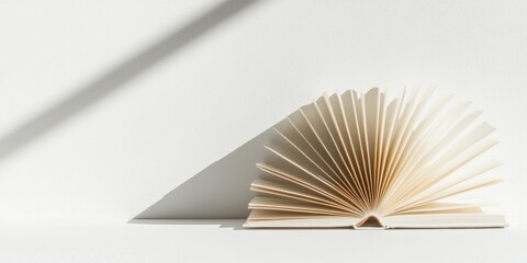 Aufkleber - Minimalist Learning Aesthetic Open Book Pages Revealing Knowledge Architecture - Creative Education Content for Digital Learning Platforms and Mindful Study Experiences