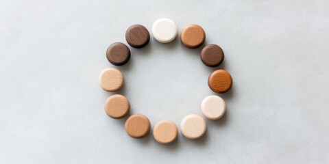 Aufkleber - Inclusive Design Harmony National ASL Day Wooden Circle Symbolizing Unity, Accessibility, and Organizational Empowerment in Modern Workplace Culture
