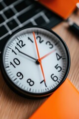 Leinwandbilder - Minimalist Productivity Pulse High-Performance Time Management Clock for Digital Professionals - Sleek Workspace Optimization and Focus Strategy Visualization