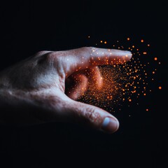 Aufkleber - Quantum Data Explosion Next-Gen Digital Transformation Visualizing Technological Disruption through Immersive Particle Interaction and Futuristic Innovation