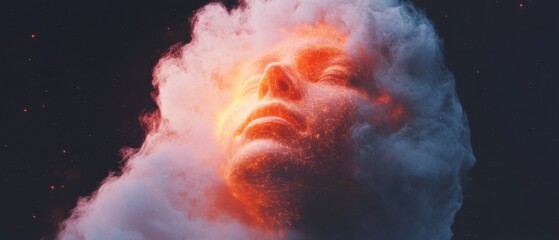 Poster - Holy Monday Mindfulness Ethereal Emotional Landscape of Consciousness - Meditative AI Art Exploring Neurological Wellness for Gen Z Digital Transformation