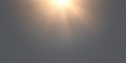 Poster - golden sunlight overlay with magical rays, glowing beams, soft glare, and radiant flare. perfect for