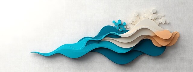 Poster - alluring azure digital waveforms cascading over a high contrast black and white canvas showcasing th