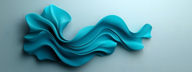 Poster - Captivating azure digital waveforms surging and flowing through a minimalist monochrome canvas capturing the fluid elegance and innovative nature of emerging technologies in a visually striking