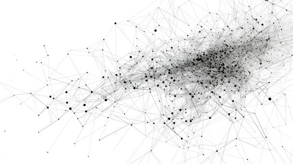 Poster - Minimalist vector network background with nodes and paths.