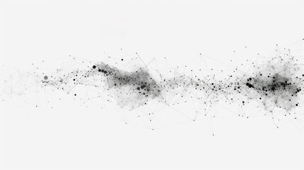 Poster - Minimalist vector network background with nodes and paths.