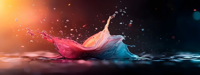 Poster - captivating sapphire digital swells surging across a dark and light expanse representing the ceasele