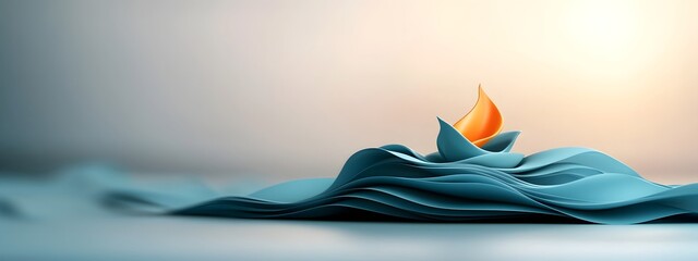 Poster - Mesmerizing azure digital ripples flowing over a monochrome plane embodying the ebb and flow of technological innovation experimental digital impressionism ultra high definition retrofuturistic