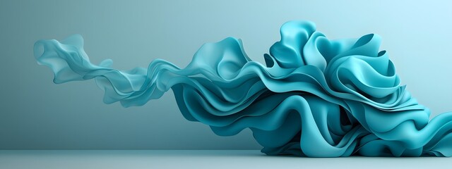 Fototapete - Mesmerizing azure digital waveforms flowing dynamically over a monochromatic canvas embodying the pulsating synergy between humanity and technology reminiscent of Futurist dynamism
