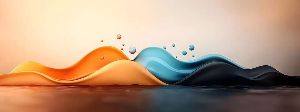 Mesmerizing cobalt digital waves cascading across a dark and light landscape symbolizing the relentless progression of futuristic systems