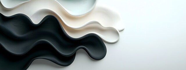 Poster - Mesmerizing sapphire digital ripples surging across a minimalist black and white expanse representing the ceaseless evolution of pioneering systems  Cinematic abstract expressionist high contrast