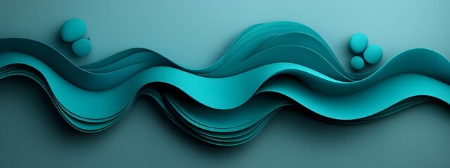 Poster - Vibrant teal digital streams coursing through a monochromatic landscape capturing the dynamic potential of emerging technologies and CGI
