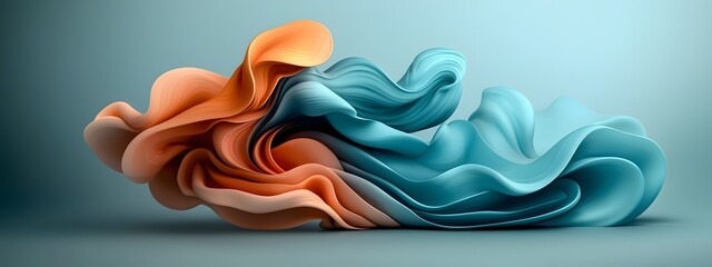 Poster - Cerulean Digital Waves Pulsing with Luminous Energy Across a Moody Monochrome Canvas Capturing the Dynamism of Technological Evolution in a Retrofuturistic Digital