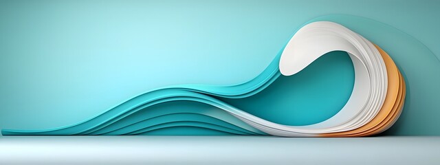 Poster - hypnotic digital waves cascading over a monochrome technological environment with fluid and mesmeriz