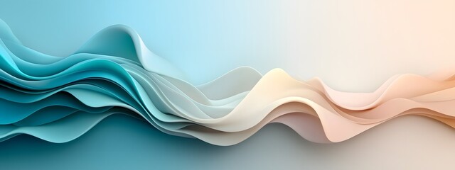Poster - Mesmerizing azure digital tides crashing against a stark monochrome horizon evoking the flowing dynamism of data streams  Undulating fractal forms luminescent tendrils pulsing energy fields