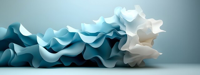 Poster - Mesmerizing digital currents flowing through a monochromatic geometric plane shimmering ethereal waves undulating across a hypnotic black and white expanse