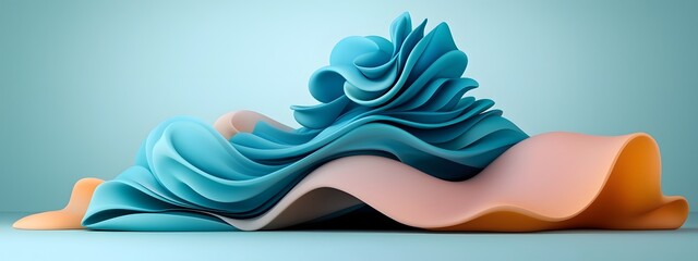 Poster - Mesmerizing digital flows of azure hues sweeping dynamically across a stark monochrome landscape evoking a captivating fusion of technology and