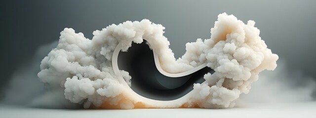 Poster - Mesmerizing indigo digital rollers cascading through an ethereal black and white void symbolizing the boundless forces of modern progress cinematic CGI hyperreal retrofuture