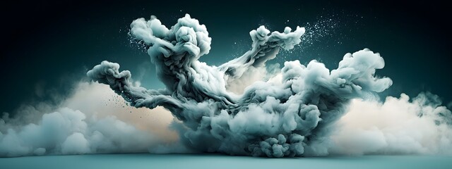 Poster - Mesmerizing indigo digital rollers cascading through an ethereal black and white void symbolizing the boundless forces of modern progress cinematic CGI hyperreal retrofuture