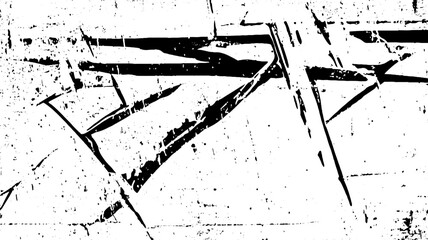 Aufkleber - Cracked Paint Texture Vector Grunge Wall Background With White Scratches.