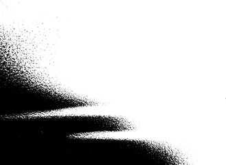 Poster - Rough White Paper Texture with Distressed Black Patterns and Grainy Noise.