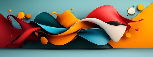 Poster - Versus Background Design in Striking Abstract Style with Bold Geometric Shapes Vibrant Colors and Dynamic Contrasting Movement   Digital Art Composition in Modern Postmodern Era