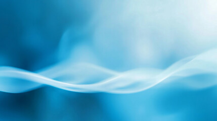 Poster - Abstract blue background with soft flowing lines and light gradient effect creating a smooth texture