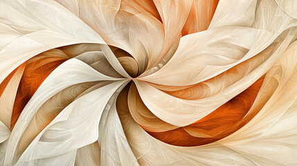 Poster - Very abstracted design featuring flowing organic forms in muted tones creating a harmonious and calming visual experience with fluidity.