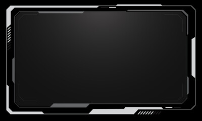 Poster - hud frames white grey user interface elements design modern technology futuristic control panel scre