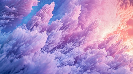 Poster - Stunning abstract representation of a colorful sky with clouds in soft pastel hues capturing the essence of a tranquil evening atmosphere.