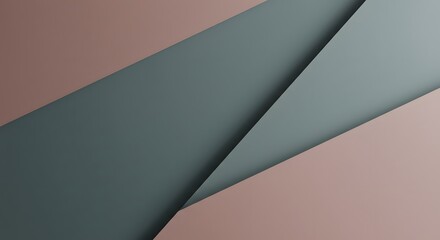 Poster - Layered material design background in brown and teal for presentations