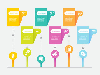 Wall Mural - business steps timeline infographics element for background, presentation, report