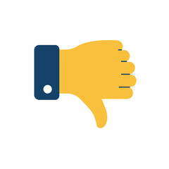 Poster - Hand gesture showing disapproval in flat design style vector art