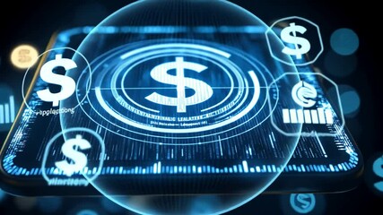 Poster - Visual Representation of a Financial Literacy App Interface Generative AI