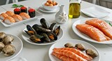 fresh seafood the smell of the ocean closeup sat on table diffrent countrys style clean and white background-gigapixel-art-scale-_x_PerfectlyClear