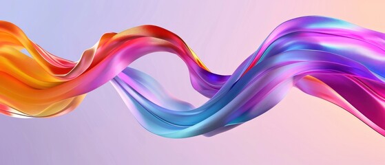Wall Mural - abstract colorful backgrounds with 3d twisted ribbons vibrant banner design creative advertising bra