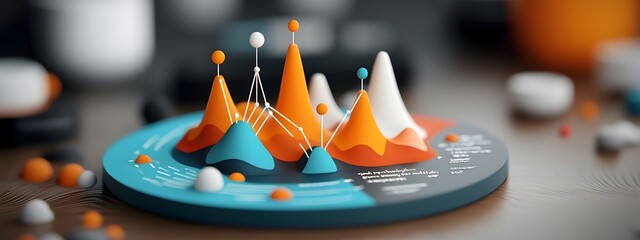 Poster - a colorful and abstract infographic displaying the relative frequencies of different colors within t