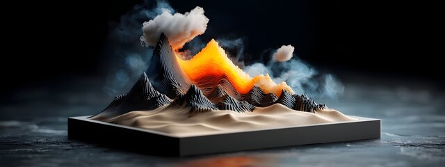 Poster - a conceptual 3d rendering depicting the frequency distribution of energy consumption across a dynami