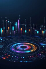 Poster - Data analytics dashboard with holographic protection layer