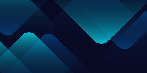 Wall Mural - Blue abstract gradient shapes background. Vector illustration