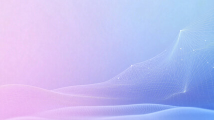 Poster - Abstract Digital Wave: A mesmerizing digital artwork featuring a smooth, undulating wave composed of interconnected dots, set against a gradient backdrop. 