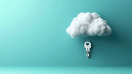 Poster - Floating digital key accessing financial cloud network
