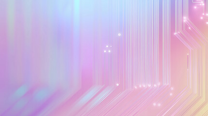 Poster - Holographic Circuit Board: A vivid and futuristic close-up of an abstract circuit board with a captivating holographic effect