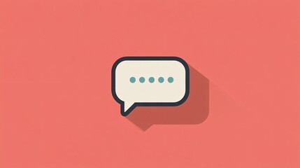 Poster - Speech bubble showing waiting status on pink background
