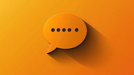 Poster - Orange speech bubble showing loading status on orange background