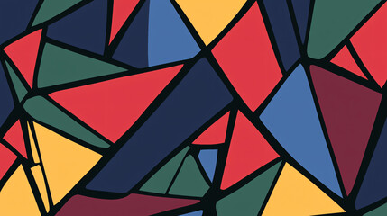 Aufkleber - Intricate colorful pattern composed of fragmented broken lines layered with chaotic intersections creating a dynamic and engaging visual experience.